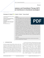 A Case Series of Acceptance and Commitment Therapy (ACT) For Reducing Symptom Interference in Functional Neurological Disorders