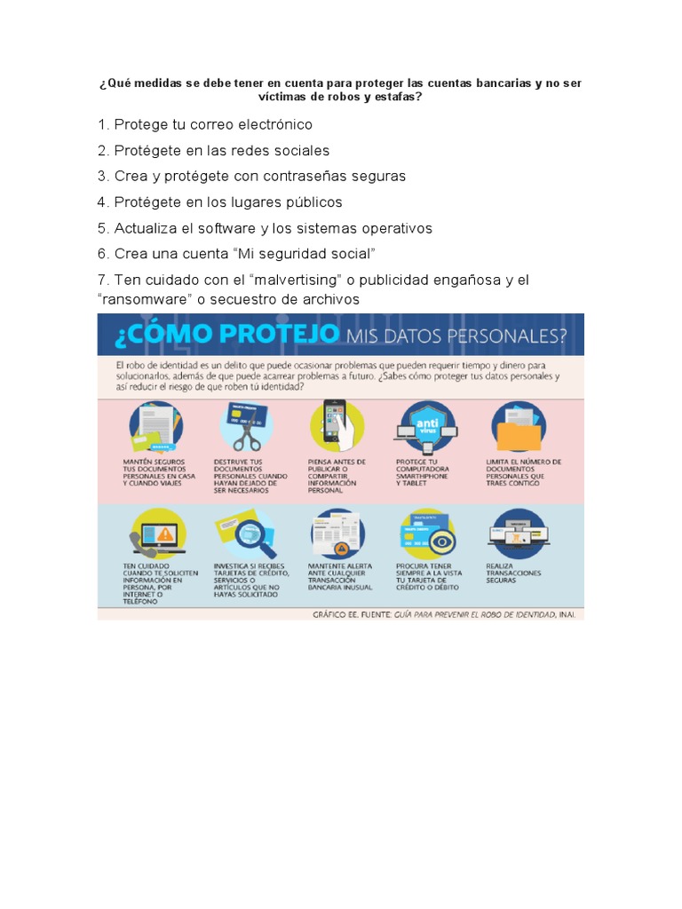 Qué Medidas Se Debe Tener en Cuenta para Proteger Las Cuentas Bancarias ...