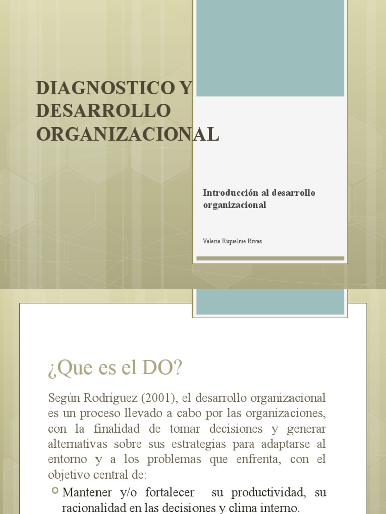Diagnóstico y Desarrollo Organizacional | PDF | Desarrollo ...