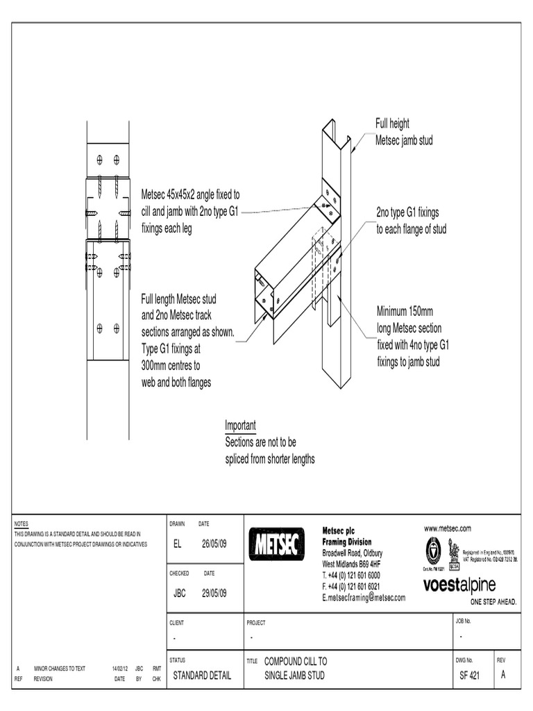 Metsec Framing Detail sf421 PDF | PDF