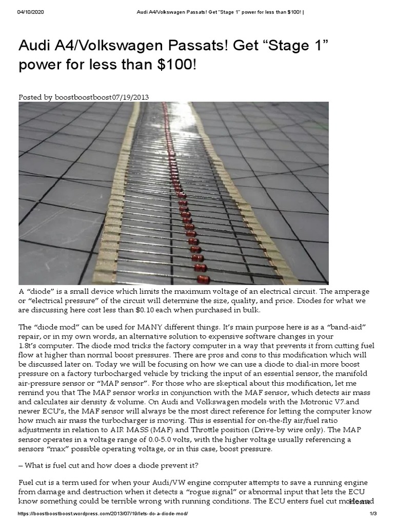 BYPASS Map SENSOR PDF Turbocharger Volkswagen