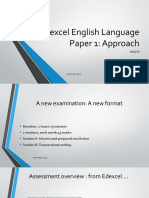 Edexcel English Language Paper 1: Approach: Jonathan Peel JLS 2017