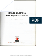García Santos J.F. Sintaxis Del Español. Nivel de Perfeccionamiento PDF