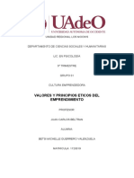 Valores y Principios de La Empresa