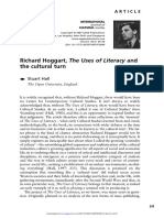 Richard Hoggart, The Uses of Literacy and The Cultural Turn: Stuart Hall