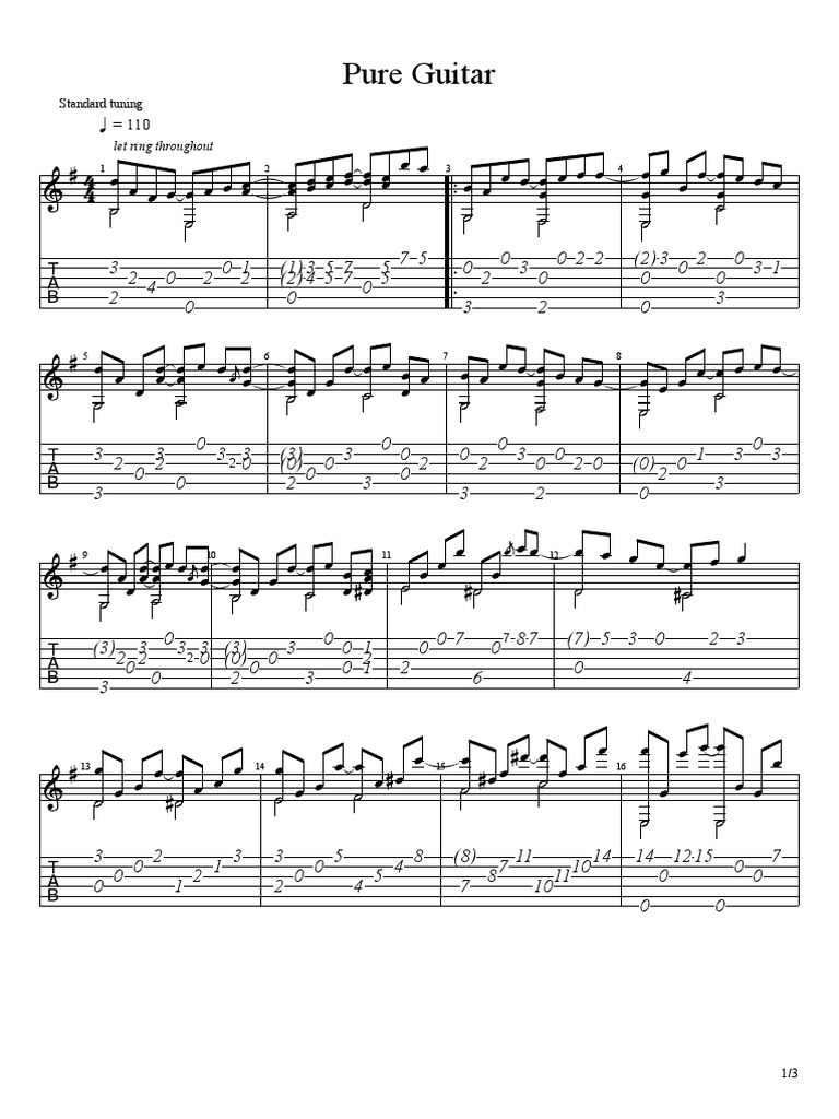 Let Ring Guitar Techniques | PDF | Musical Instruments | Pitch (Music)
