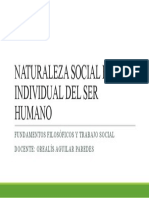 Naturaleza Social e Individual Del Ser Humano