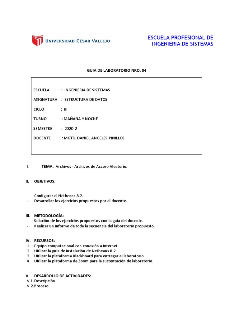 Laboratorio De Estructura De Datos En Java Pdf Archivo De