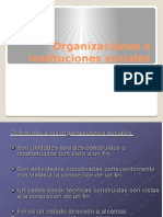 Organizaciones e Instituciones Sociales