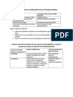 PERMISOS PARA LA LEGISLACIÓN DE LA ACTIVIDAD MINERA