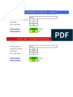 Planilla de Calculo Del Test Course Navette