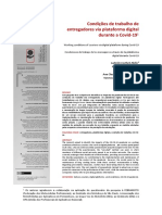 Condições de Trabalho Dos Entregadores de Plataformas