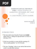 Download EMERGING RETAIL TRENDS IN INDIA - Indian Journal by faraheee SN47869720 doc pdf