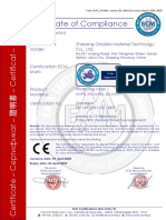Certificate of Compliance: Certificate's Holder: Zhejiang Grizzlies Material Technolgy Co., LTD