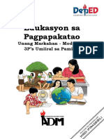 Esp8 - q1 - Mod2 - Pag-Iral NG Pagmamahalan, Pagtutulungan at Pananampalataya Sa Pamilya - FINAL08082020 PDF