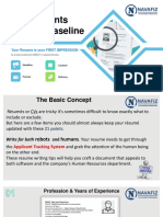 21 Key Points Resume Baseline: Your Resume Is Your FIRST IMPRESSION