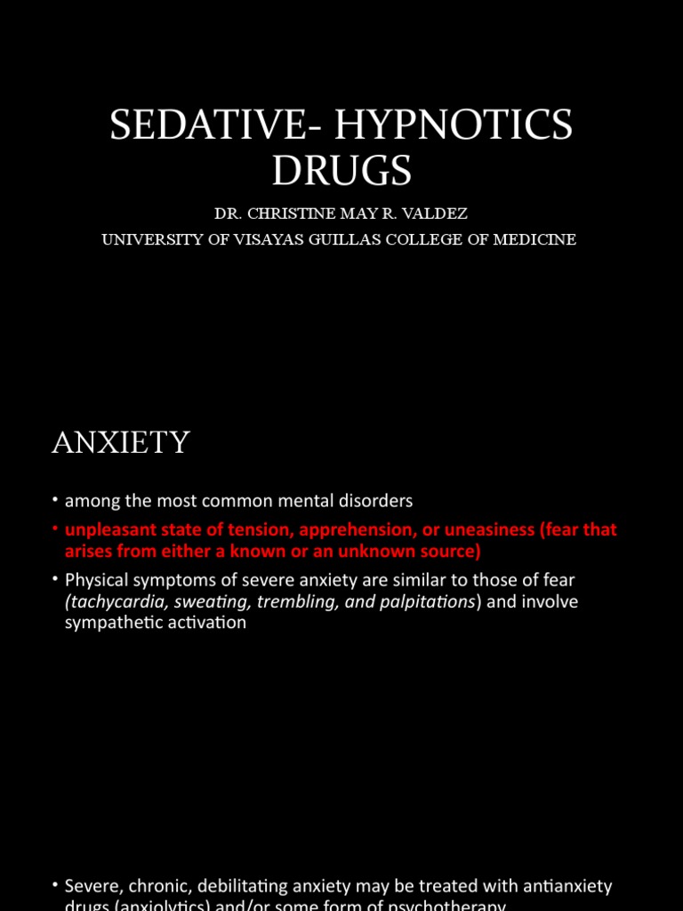 Sedative-Hypnotics Overview | PDF | Benzodiazepine | Insomnia