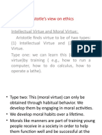 Aristotle's View On Ethics