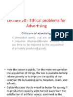 Ethical problems for advertising