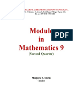 In Mathematics 9: (Second Quarter)