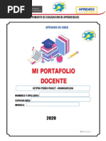 Carátula para Portafolio Docente 2025 | PDF