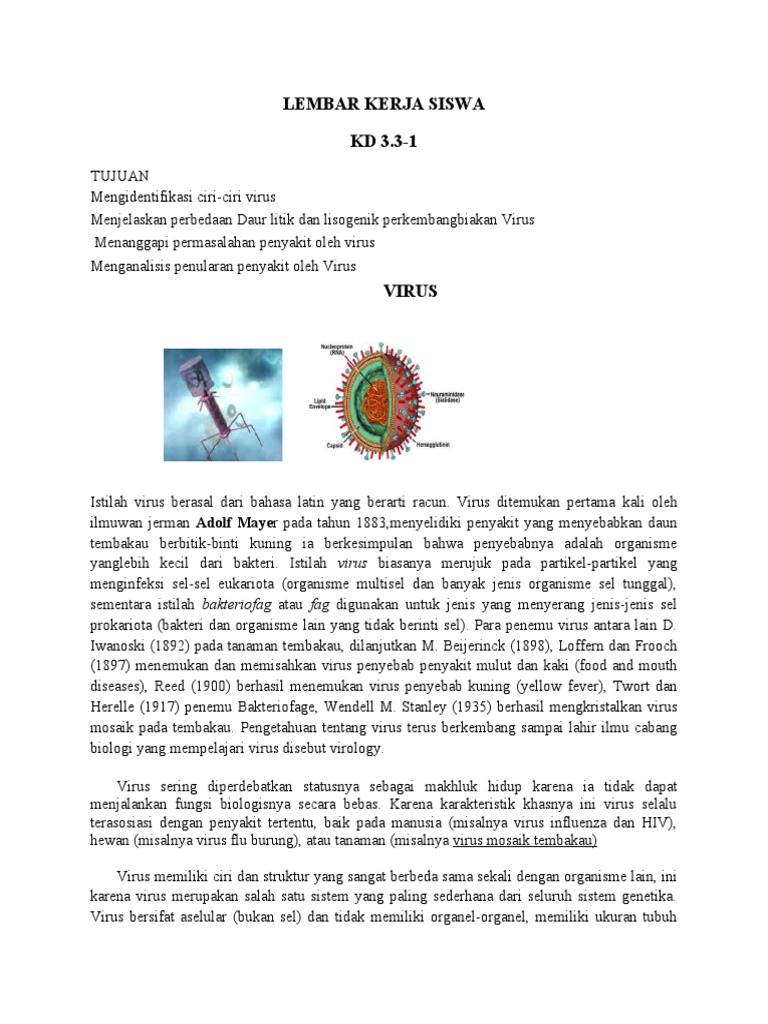 Ciri Ciri Dan Replikasi Virus Pdf
