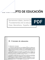 El Concepto de Educación - Sarramona 2