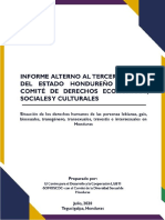 Informe Alterno Al Tercer Informe Del Estado Hondureño Ante El Comité de Derechos Económicos, Sociales y Culturales