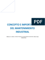 1.1 Concepto e Importancia Del Mantenimiento Industrial