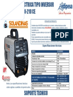 Soldadora Electrica Tipo Inversor Solandinas RX 210 Ce PDF