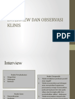 INTERVIEW DAN OBSERVASI KLINIS