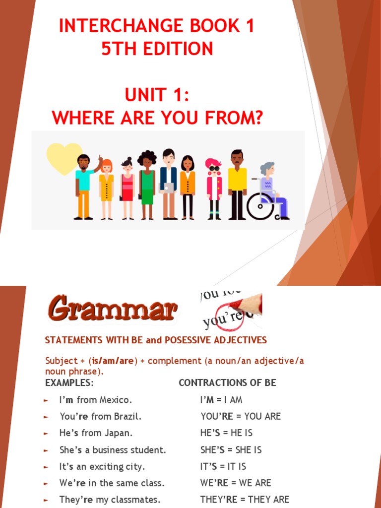 Interchange Book 1 5Th Edition Unit 1: Where Are You From? | PDF