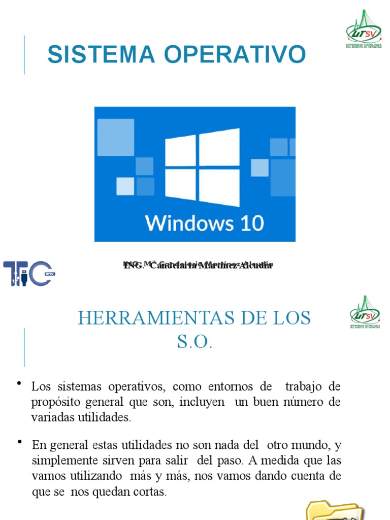 Sistemas Operativos Herramientas | PDF | Sistema operativo | Microsoft  Windows