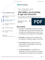 Life Tables, Survivorship Curves & Age-Sex Structure (Article) - Khan Academy PDF