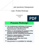 Production and Operations Management Topic: Product Redesign