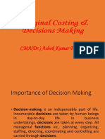 Marginal Costing and Decision Making PDF