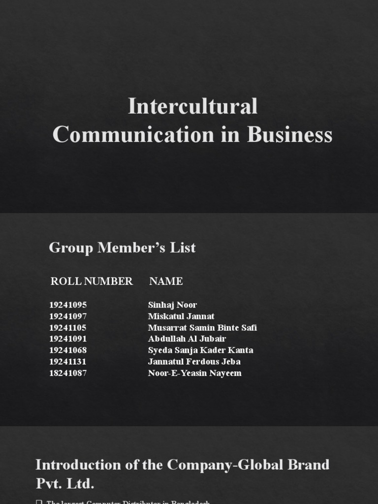 Intercultural Communication in Business | PDF | Cross Cultural ...