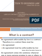 Introduction To Business Law: Laws of Contract: The Essential Elements of Contract