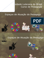 ESPAÇOS DE ATUAÇÃO DO PEDAGOGO