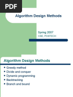 Algorithm Design Methods: Spring 2007