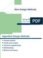 Algorithm Design Methods: Spring 2007