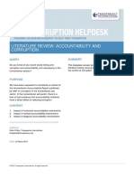 Literature Review: Accountability and Corruption: Query