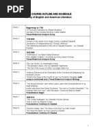 Course Outline and Schedule Survey of English and American Literature