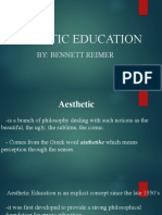 Aesthetic Education: By: Bennett Reimer
