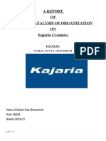A Report OF Critical Analysis of Organization ON Kajaria Ceramics