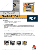 SikaQuick Patch How To Install Application Guide