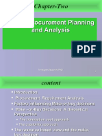 Project Procurement Planning and Analysis