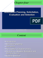 Chapter-Four: Solicitation Planning, Solicitation, Evaluation and Selection