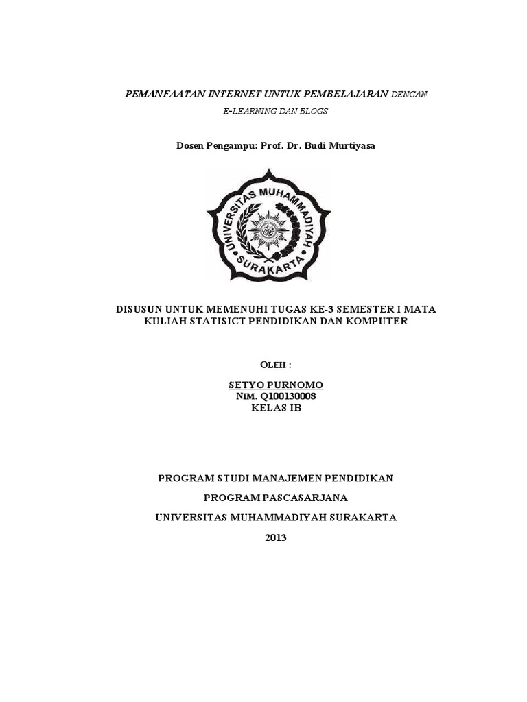TUGAS PAPER PEMANFAATAN INTERNET (Prof. Budi Murtiyasa) | PDF