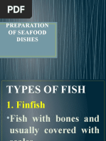 Cookery 6 PREPARATION OF SEAFOOD DISHES